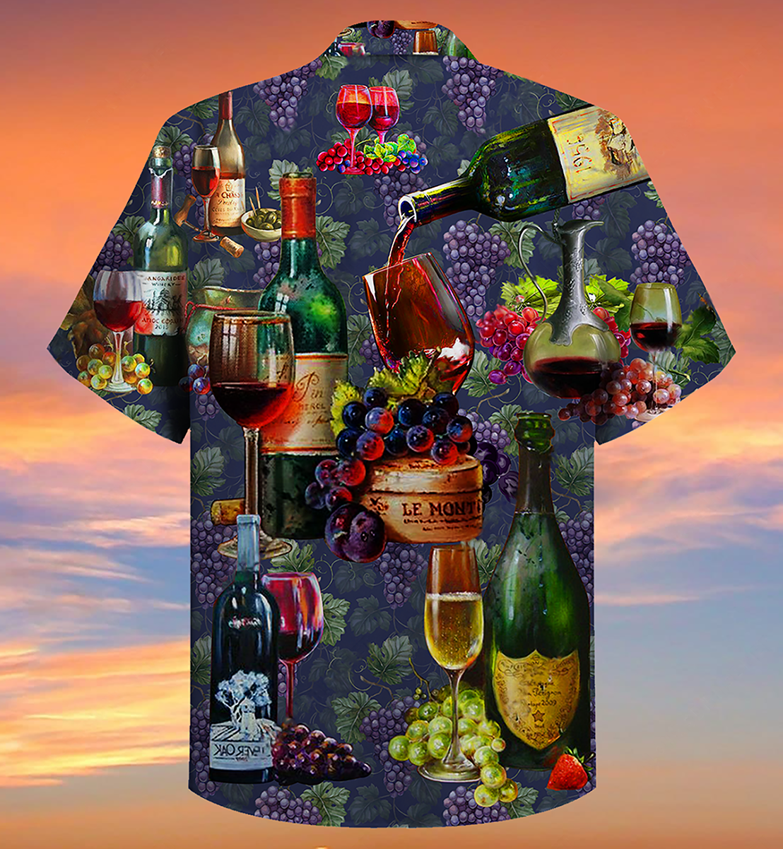 Wine Life Is Better With A Glass Of Wine Grape - Hawaiian Shirt - Reefox