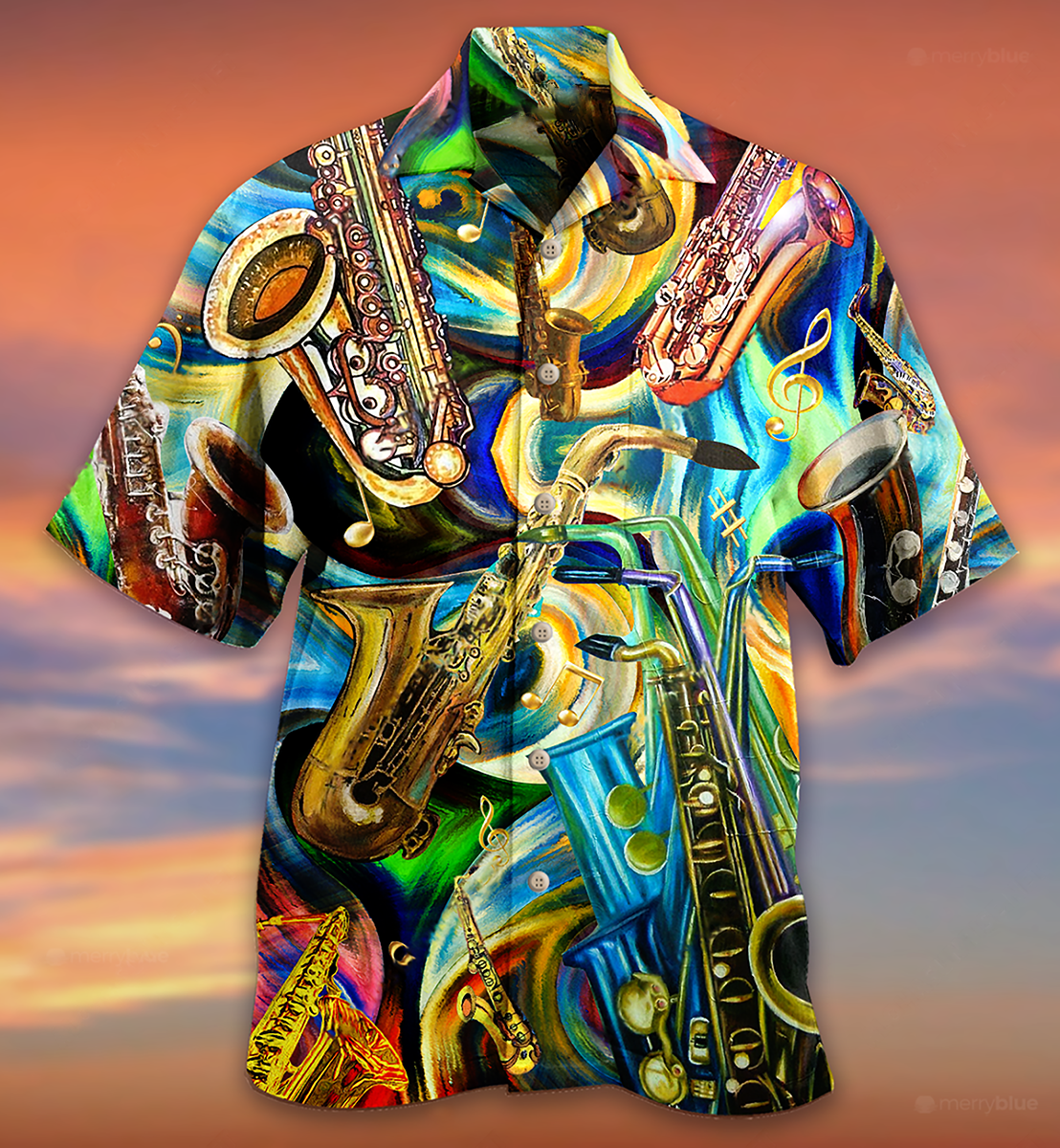 Saxophone Is My Second Language - Hawaiian Shirt - Reefox