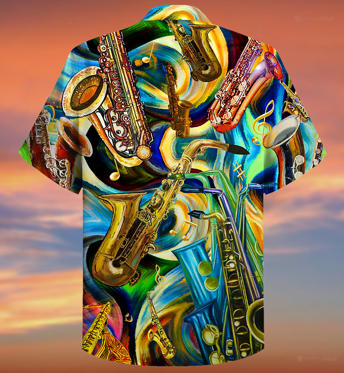 Saxophone Music Saxophone Is My Second Language - Hawaiian Shirt - Reefox