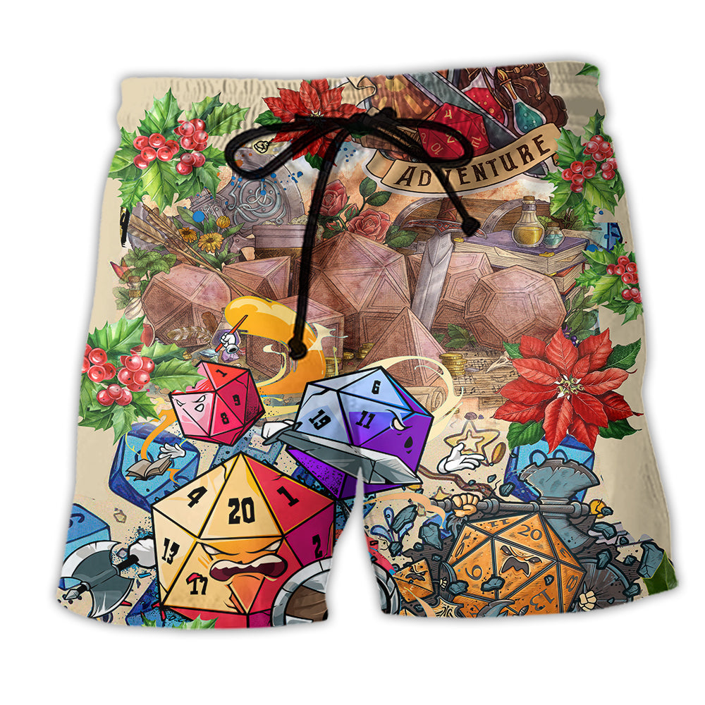 Beach Short / Adults / S D20 Ready For Adventure Merry Christmas - Beach Short Reefox - Owls Matrix LTD