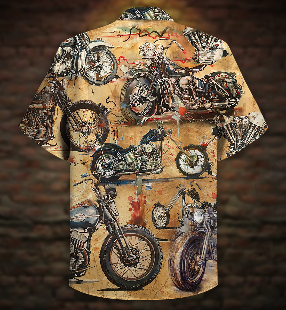 Motorcycle Vintage Style Ride And Live Today - Hawaiian Shirt - Reefox