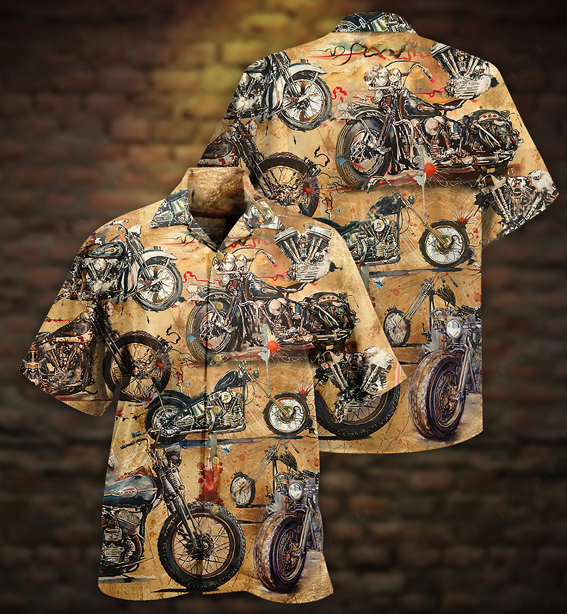 Motorcycle Vintage Style Ride And Live Today - Hawaiian Shirt - Reefox