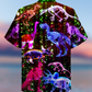 Dinosaur Neon The Sparkling X-Ray - Hawaiian Shirt - Reefox