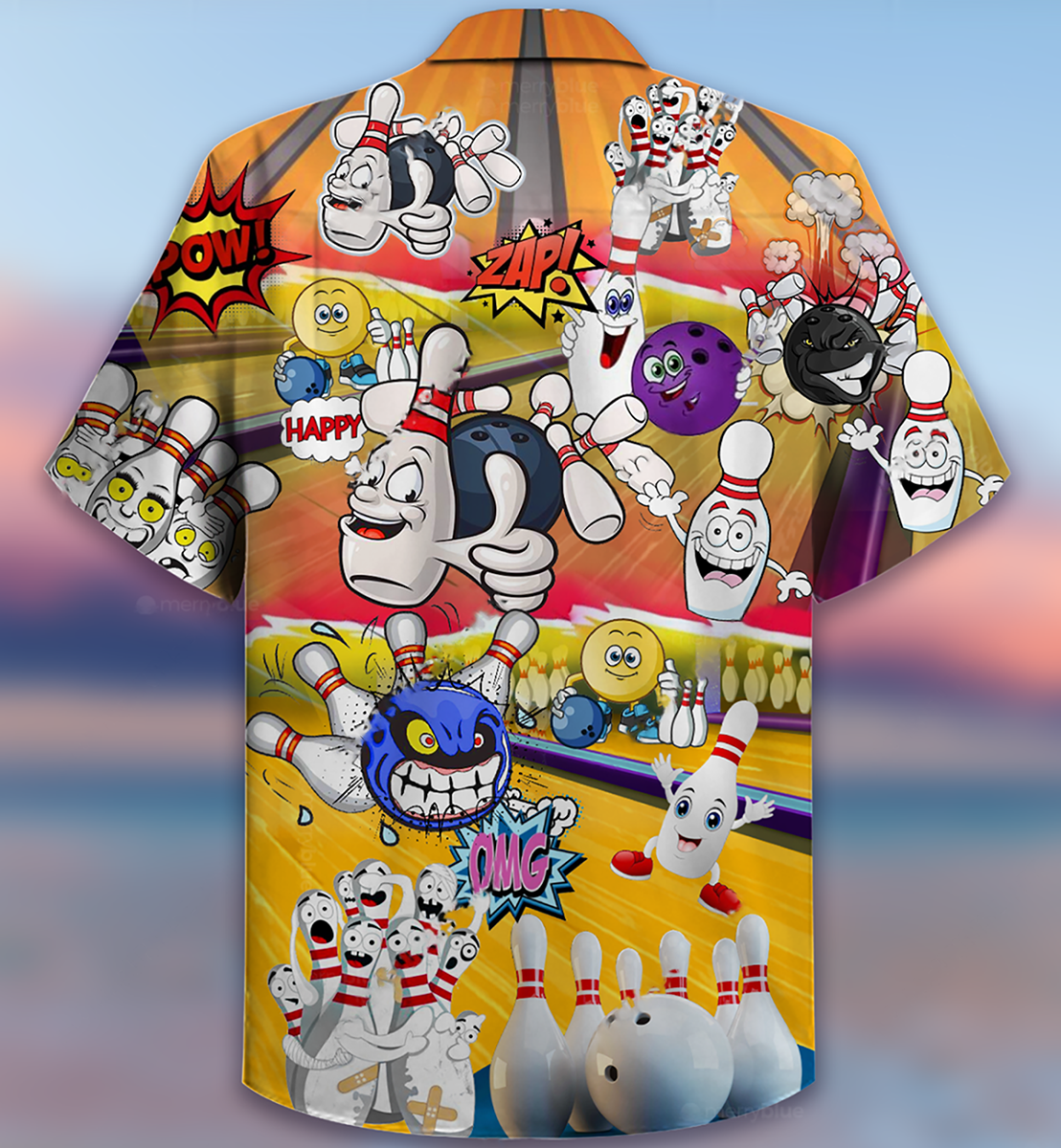 Bowling Split Happens Bowling Ping - Hawaiian Shirt - Reefox