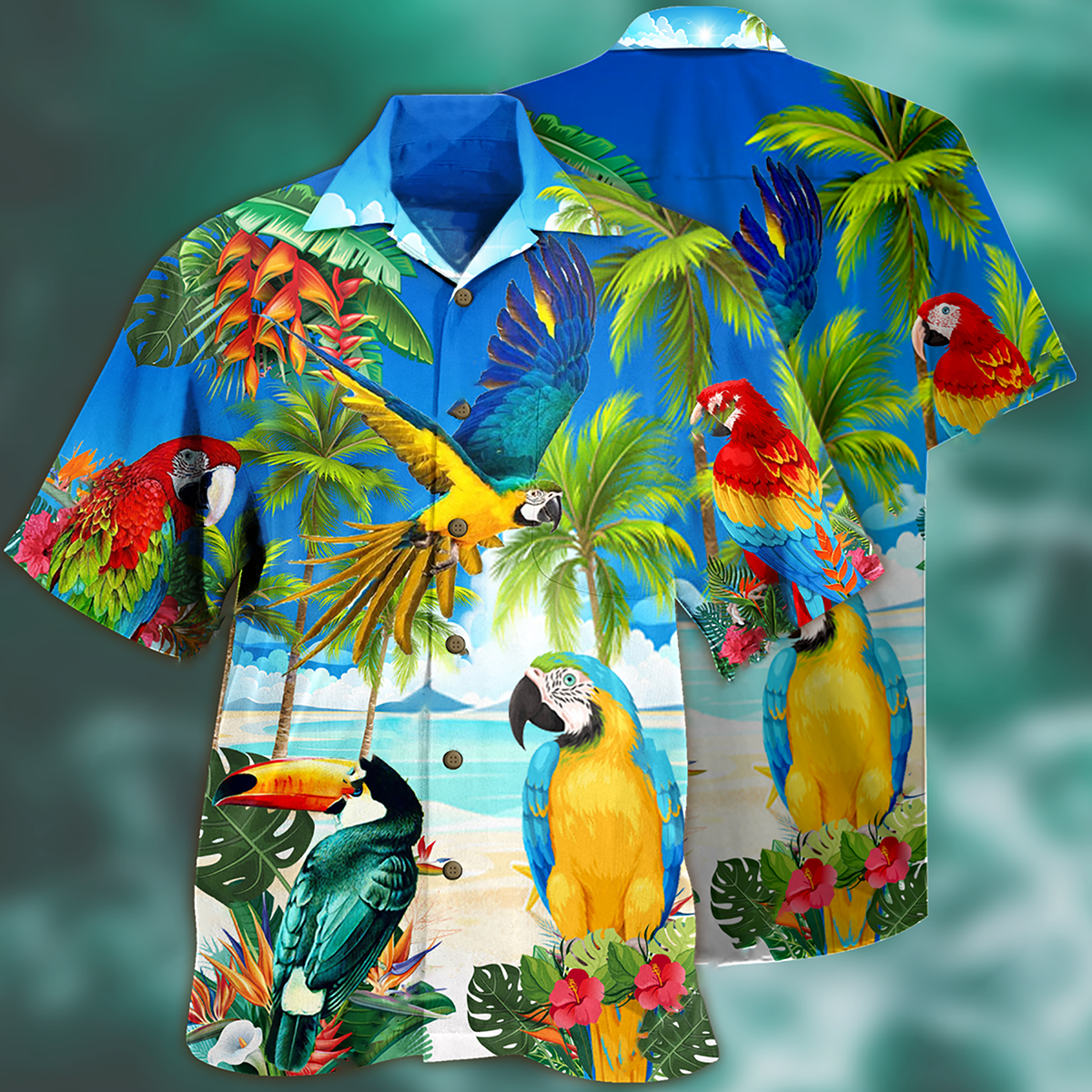 Parrot High By The Beach - Hawaiian Shirt - Reefox