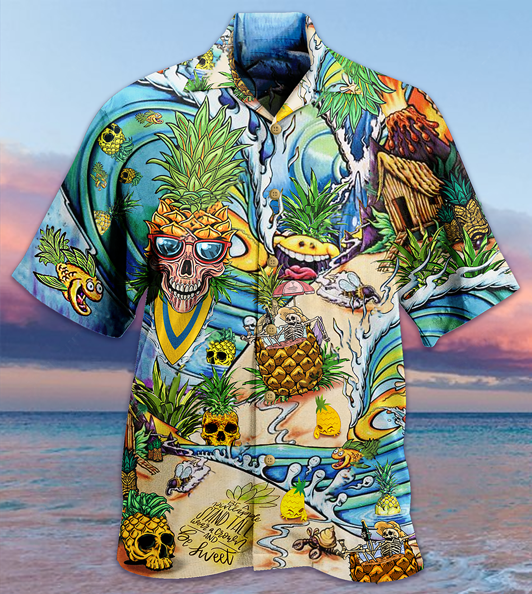 Skull Pineapple Fruit Amazing - Hawaiian Shirt - Reefox
