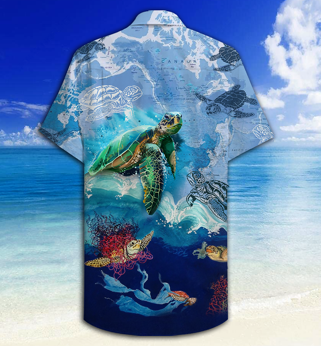 Turtle Go With The Flow - Hawaiian Shirt - Reefox