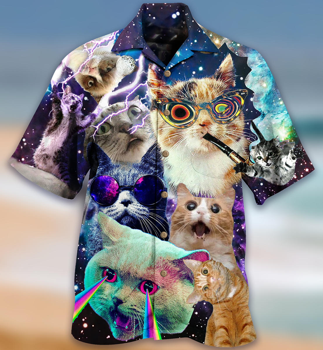 Cat The Battle Flying Cat - Hawaiian Shirt - Reefox