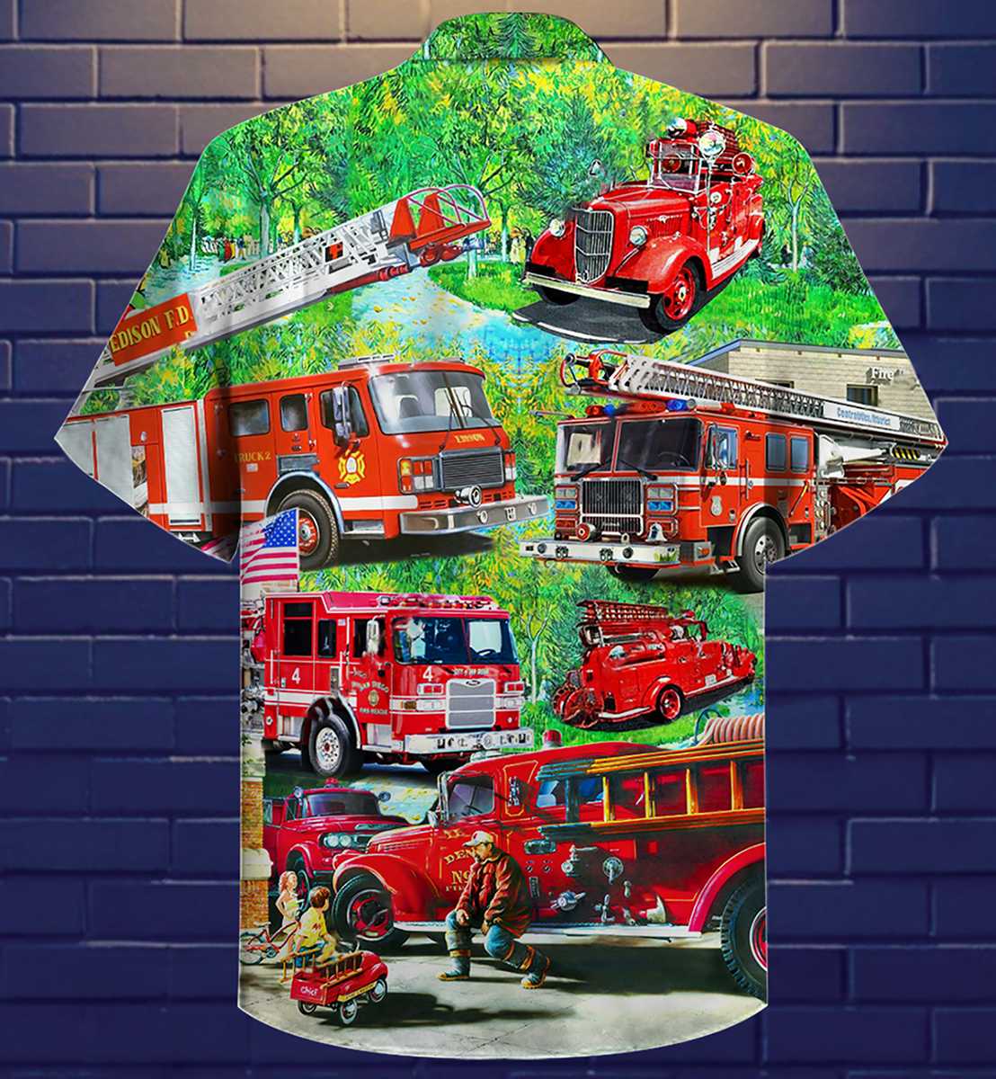 Firefighter Brave Just Like My Daddy - Hawaiian Shirt - Reefox