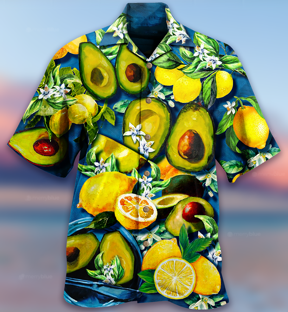 Fruit Avocado Lemon Summer Time - Hawaiian Shirt - Reefox