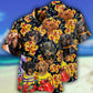 Dachshund And Flowers Black Style - Hawaiian Shirt - Reefox
