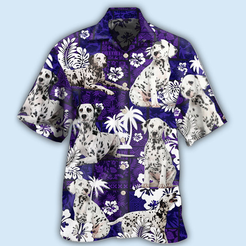 Dalmatian Dog Lover Tropical Life Purple - Hawaiian Shirt - Reefox