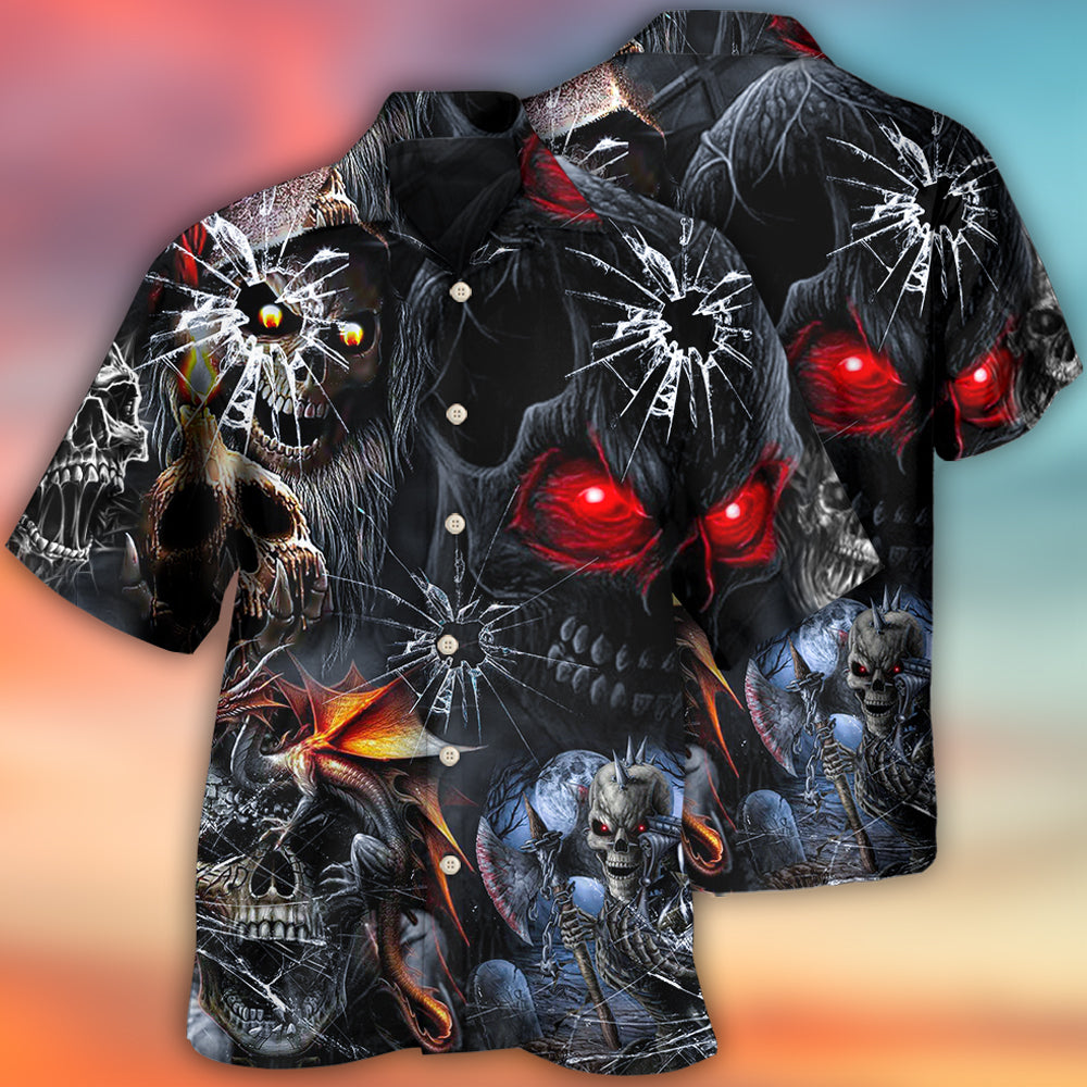 Skull Dark Skull Style - Hawaiian Shirt - Reefox