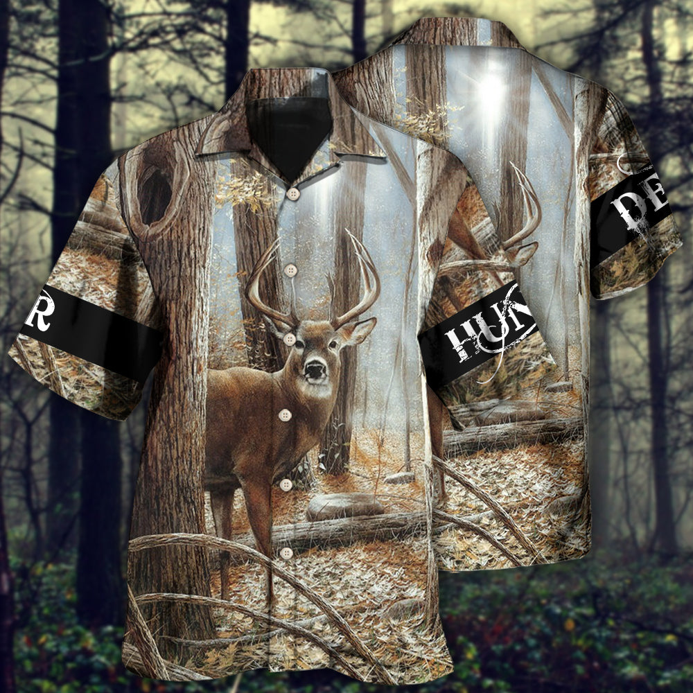 Hunting Deer Hunting Forest Cool - Hawaiian Shirt - Reefox