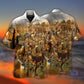 Deer In The Dry Forest With Vintage Style - Hawaiian Shirt - Reefox