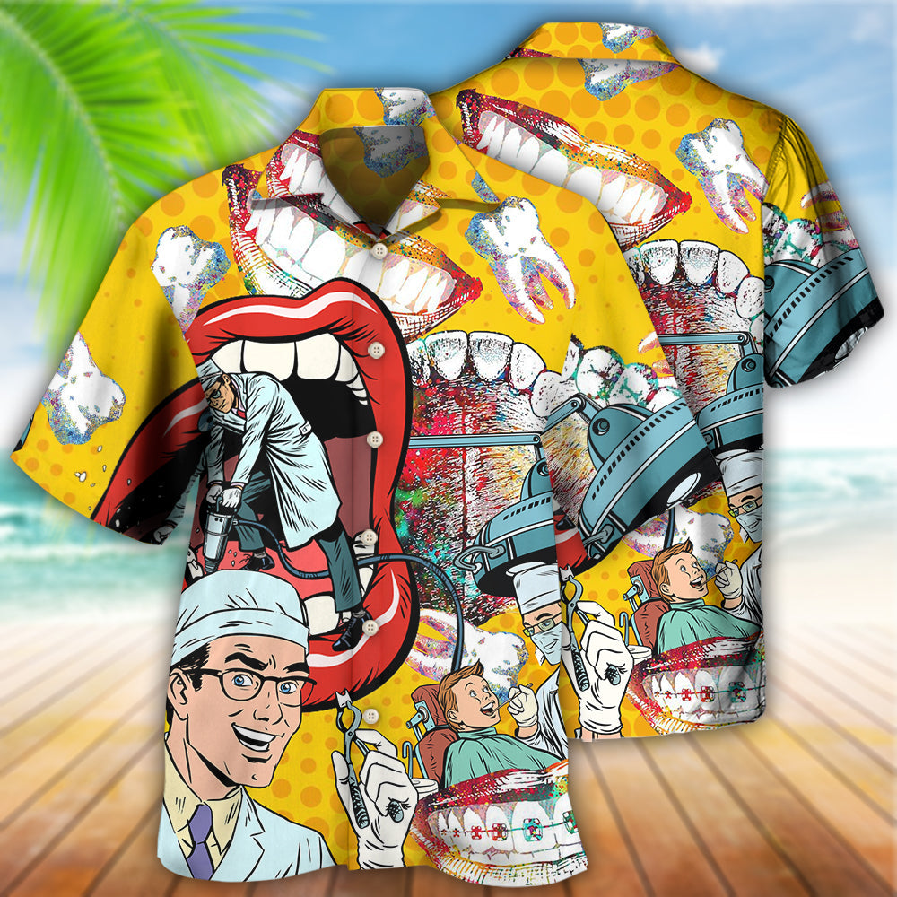 Dentist Funny Teeth - Hawaiian Shirt - Reefox