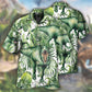Dinosaur Strong Green Tropical Leaf - Hawaiian Shirt - Reefox