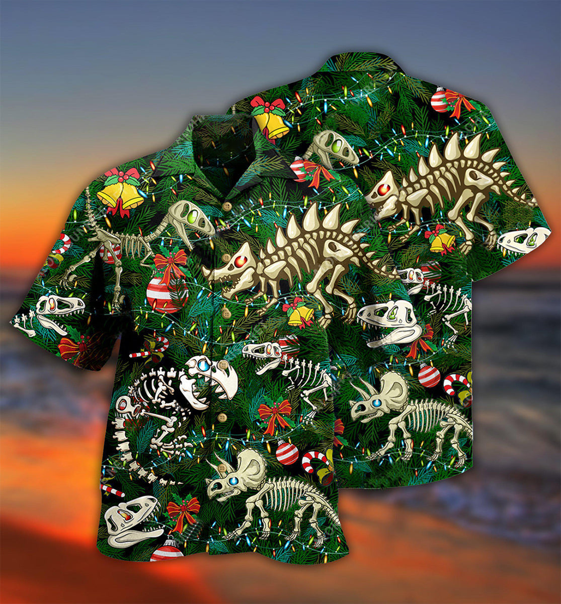 Dinosaur Dear Santa I Am A Dinosaur Christmas - Hawaiian Shirt - Reefox