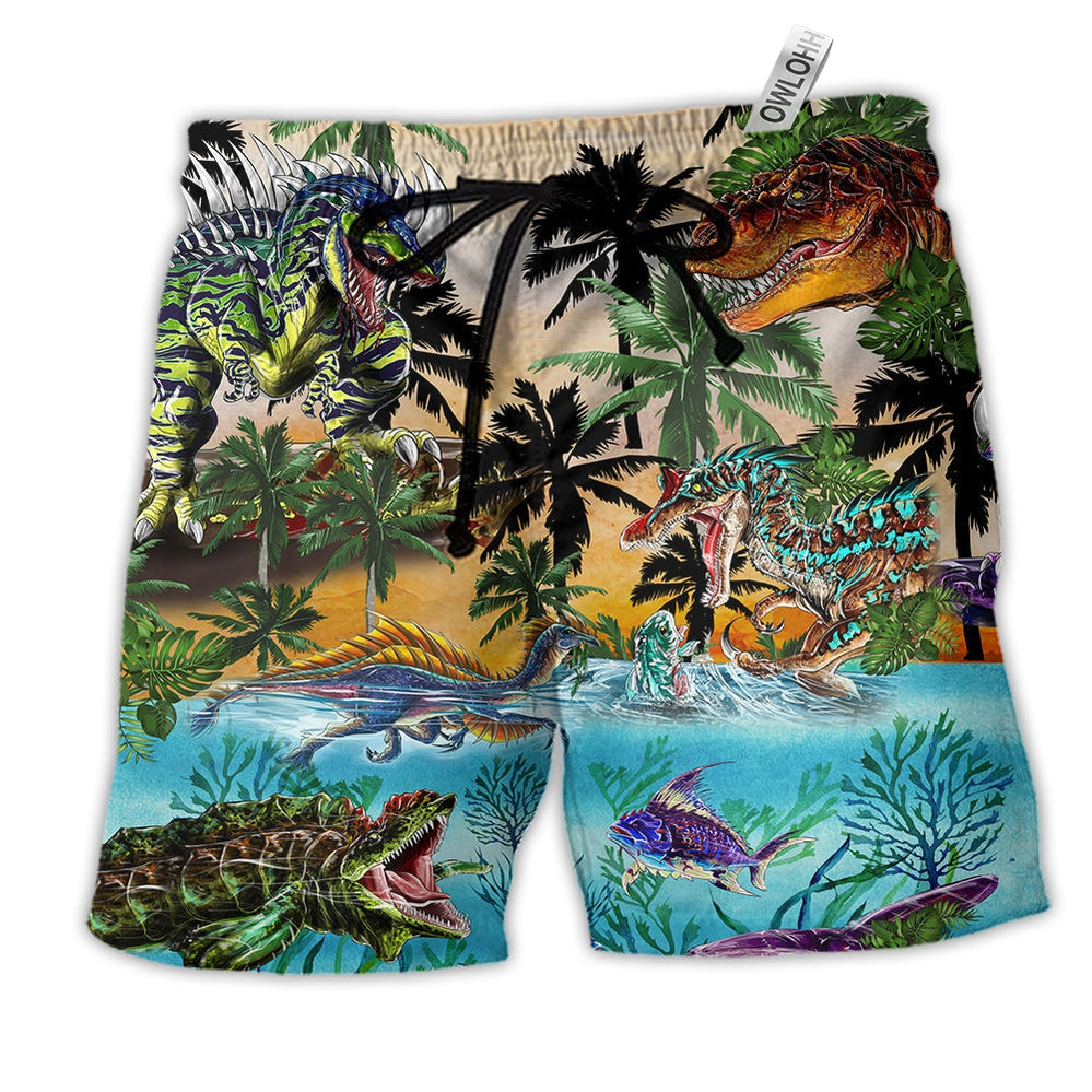 Beach Short / Adults / S Dinosaur Developmental Story World - Beach Short Reefox - Owls Matrix LTD