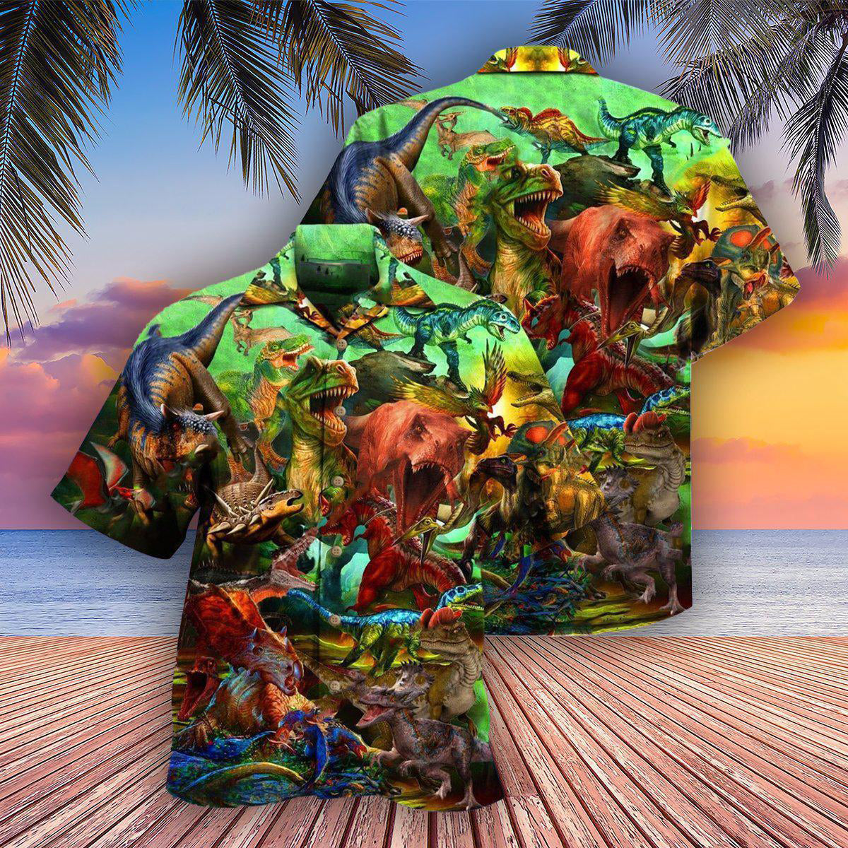 Dinosaur If History Repeats Itself Dinosaurs Will Survive - Hawaiian Shirt - Reefox