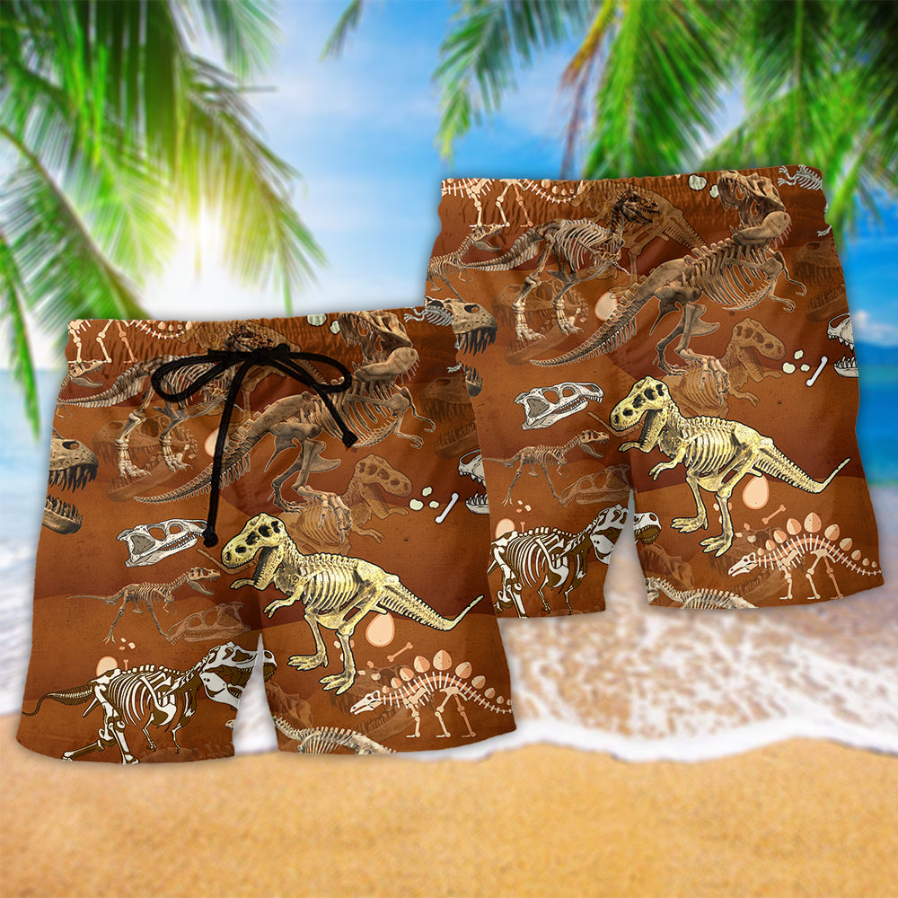 Dinosaur T-Rex Skull - Beach Short Reefox - Owls Matrix LTD