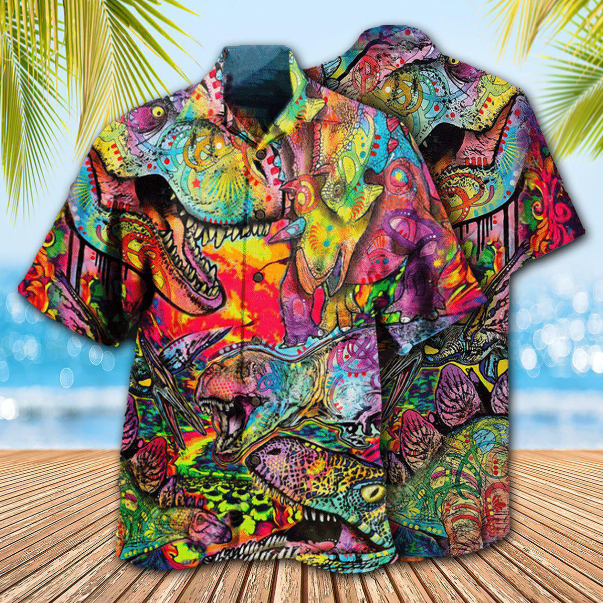 Dinosaur Wonderful World - Hawaiian Shirt - Reefox