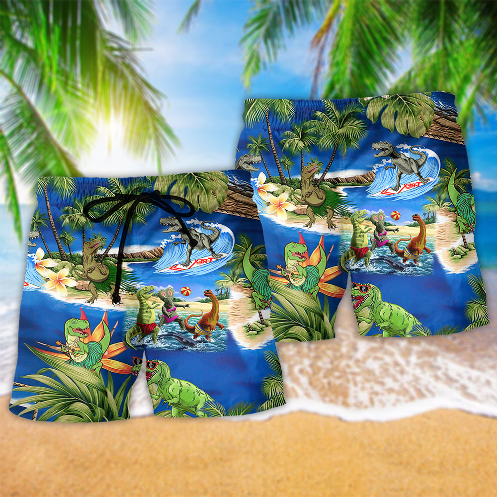 Dinosaur World In Summer - Beach Short Reefox - Owls Matrix LTD