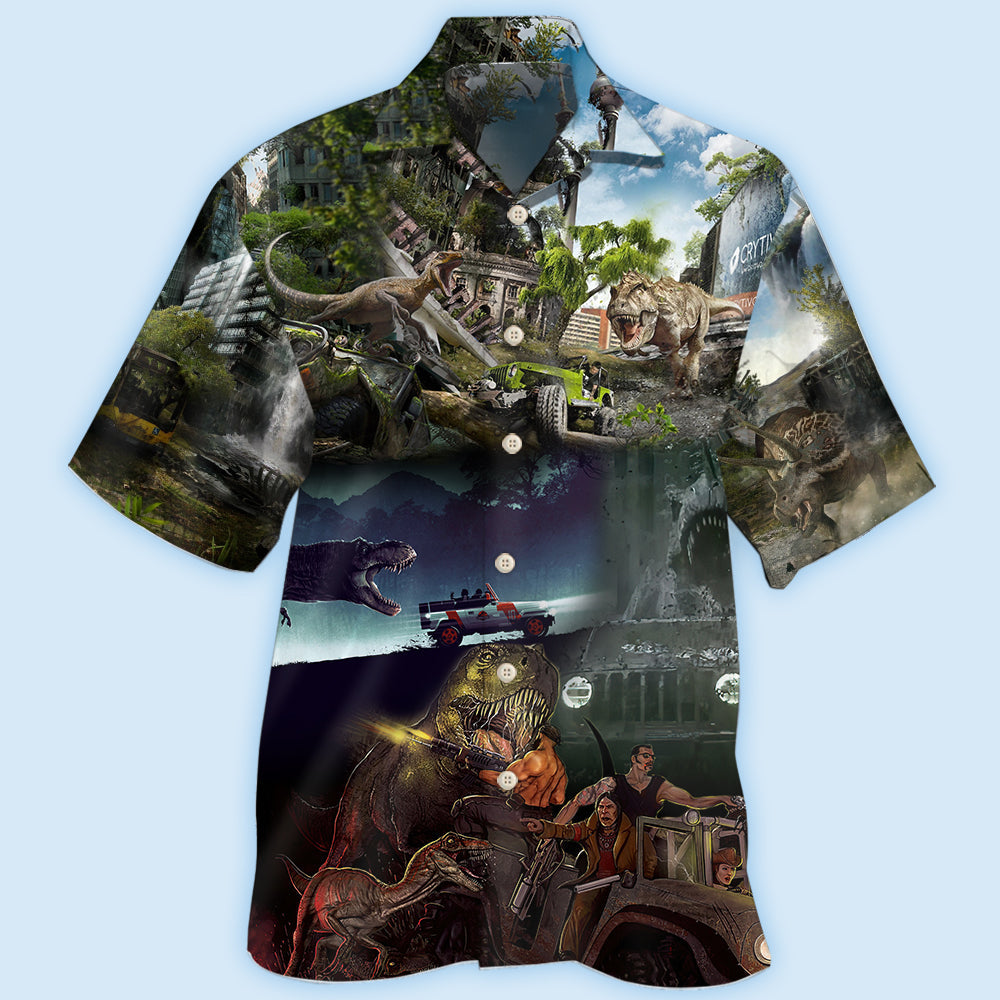 Dinosaur Jeep Strong Style - Hawaiian Shirt - Reefox