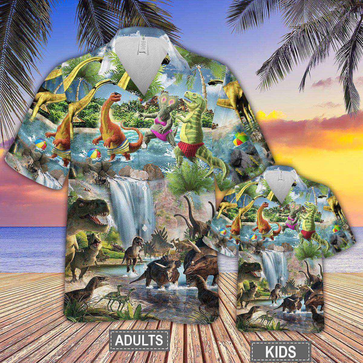 Dinosaur World Funny Summer - Hawaiian Shirt - Reefox