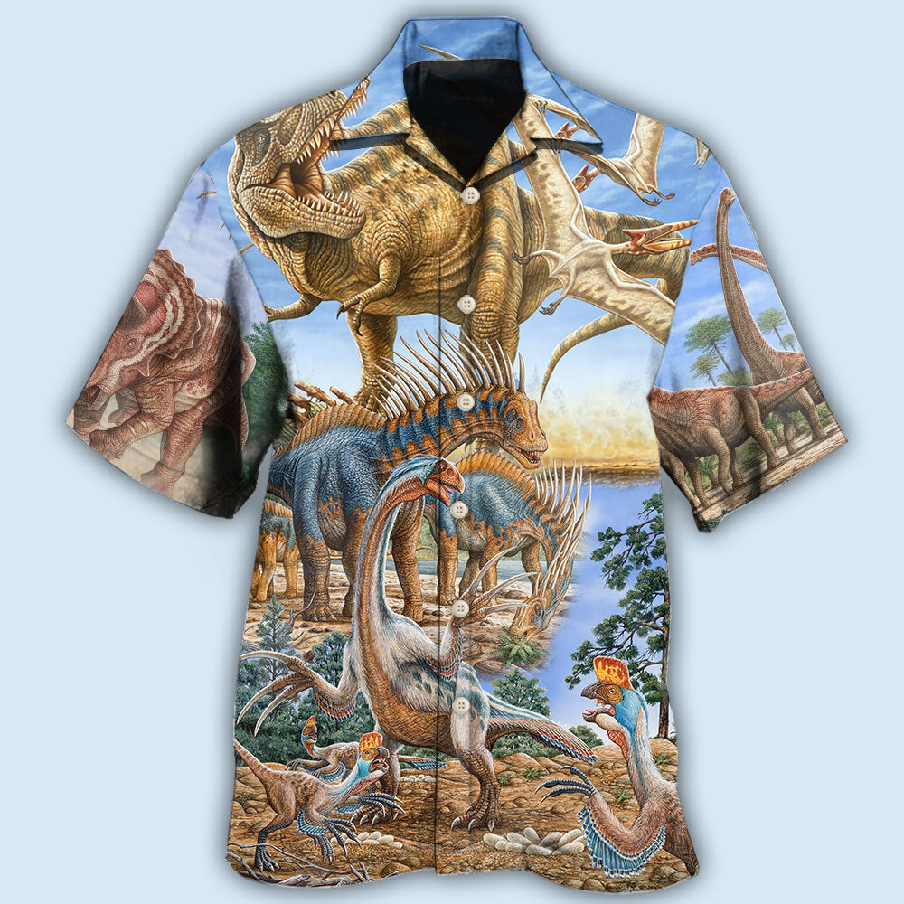 Dinosaur World Art - Hawaiian Shirt - Reefox