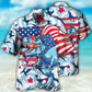 Dinosaur Independence Day Funny Dinosaurus - Hawaiian Shirt - Reefox