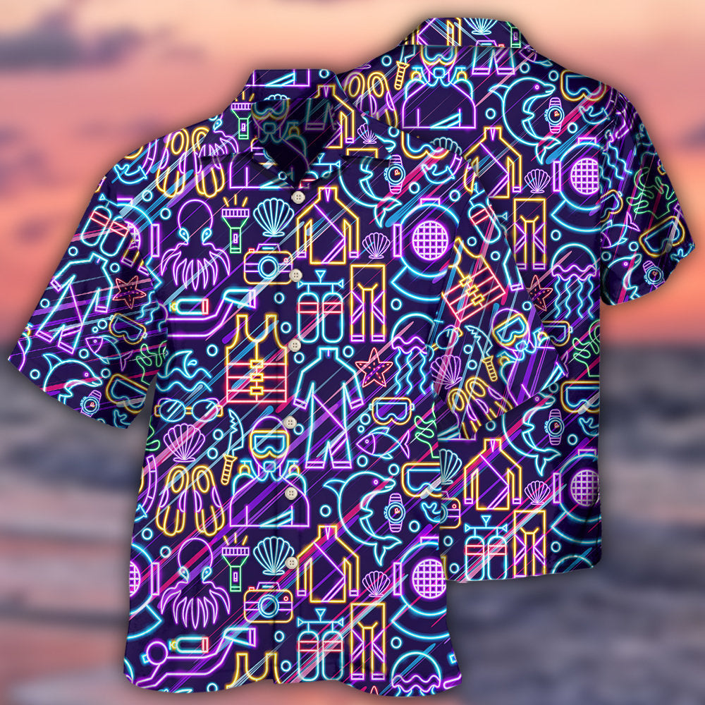 Diving Is Calling And I Must Go I'm So Excited - Hawaiian Shirt - Reefox