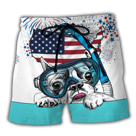 Beach Short / Adults / S Diving Independence Day America - Beach Short Reefox - Owls Matrix LTD