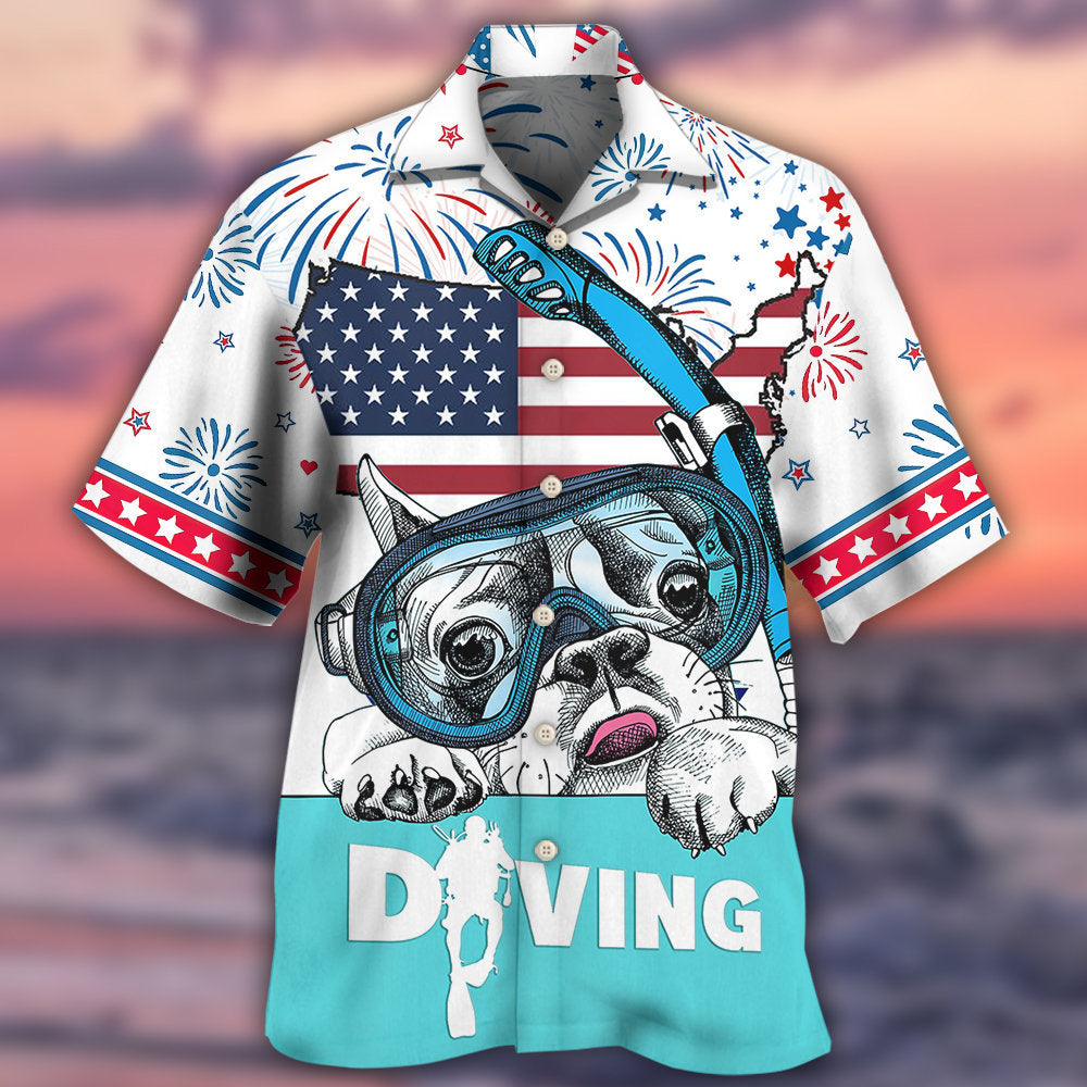 Diving Independence Day America - Hawaiian Shirt - Reefox