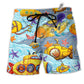 Beach Short / Adults / S Diving Into The Ocean Submarines - Beach Short Reefox - Owls Matrix LTD