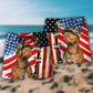 Dog Independence Day - Beach Short Reefox - Owls Matrix LTD