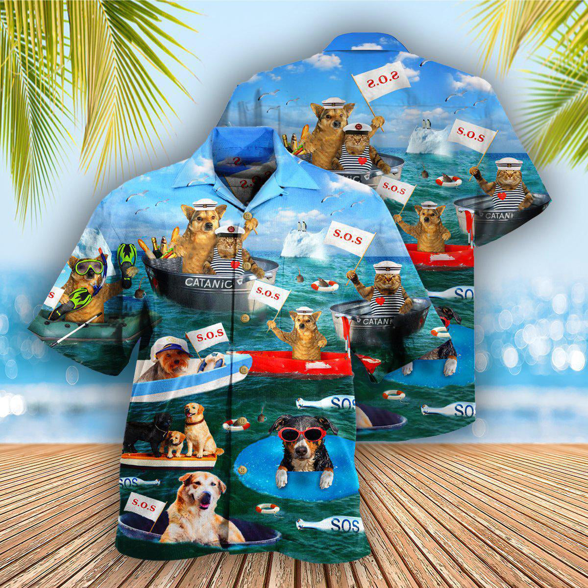Dogs And Cats Funny Team - Hawaiian Shirt - Reefox
