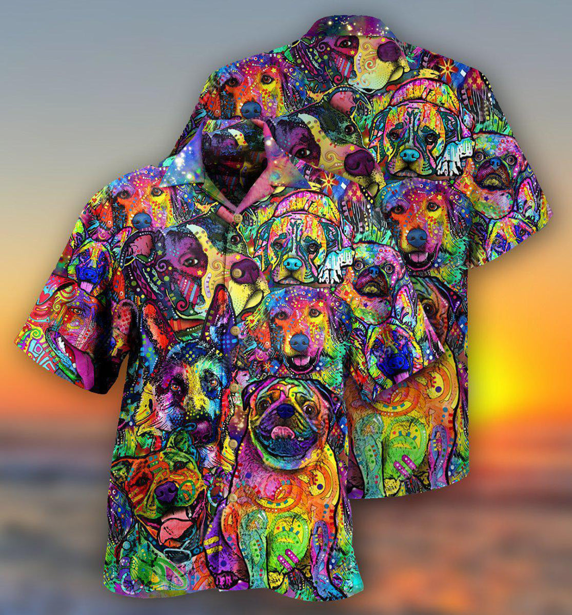 Dogs Be The Person Your Dog Thinks You Are Colorful Painting - Hawaiian Shirt - Reefox