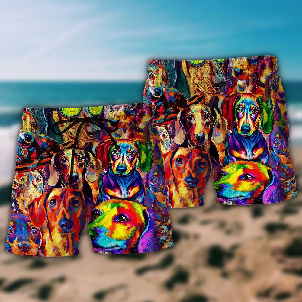 Dachshund Dogs Is Better With A Dachshund - Beach Short Reefox - Owls Matrix LTD