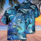 Dolphin In The Frozen Galaxy - Hawaiian Shirt - Reefox