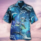Dolphin In The Frozen Galaxy - Hawaiian Shirt - Reefox