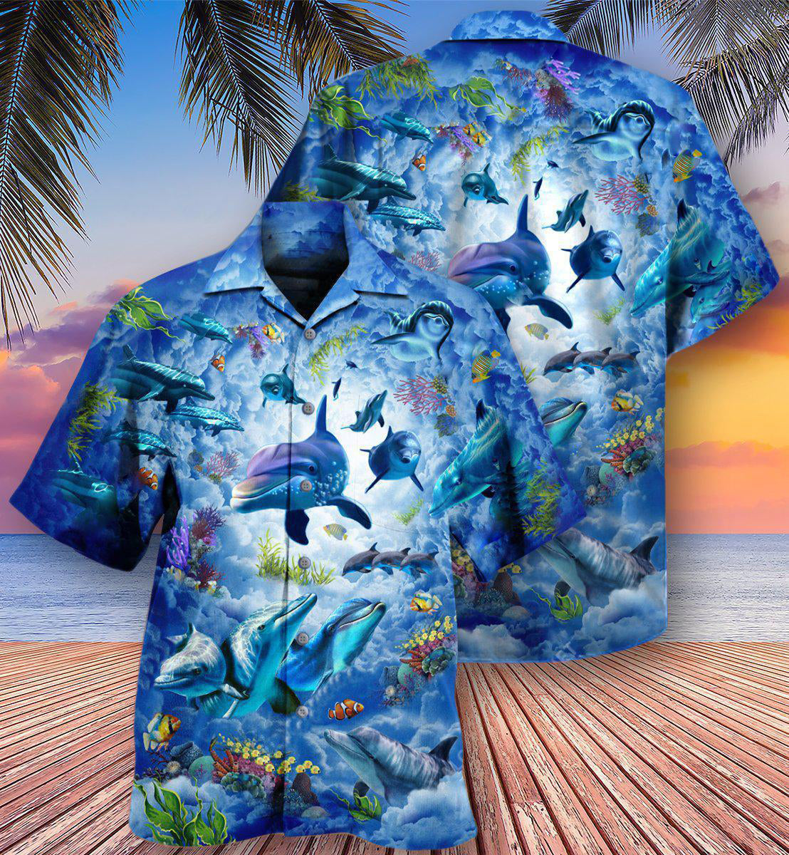Dolphin My Lovely Animal Is A Dolphin - Hawaiian Shirt - Reefox