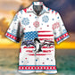 Dolphin Independence Day Funny Dolphin - Hawaiian Shirt - Reefox