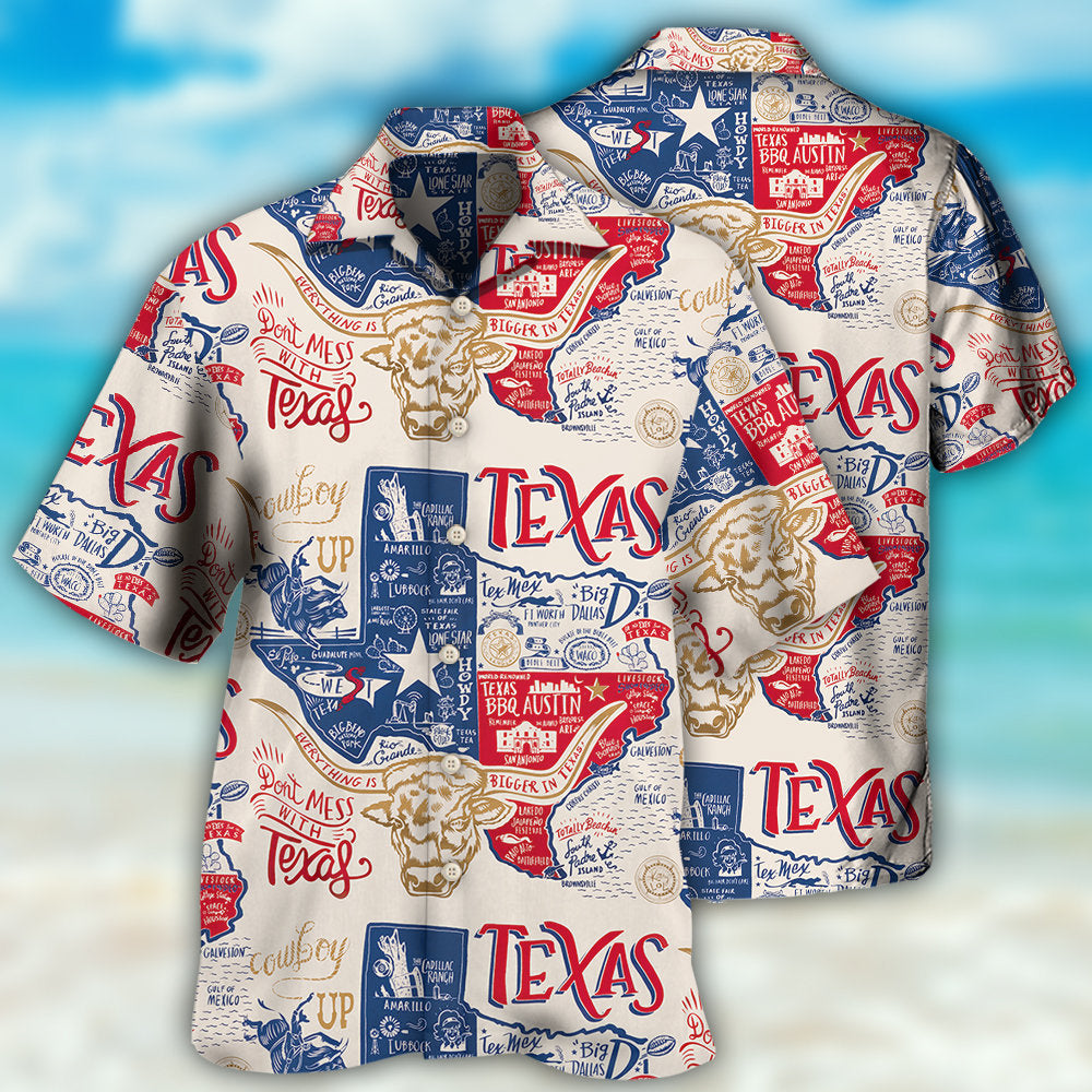 Texas Don't Mess With Texas - Hawaiian Shirt - Reefox