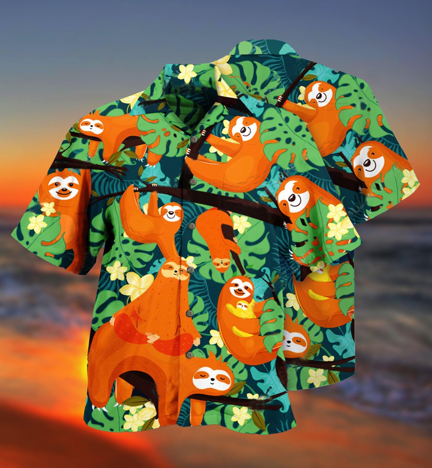 Sloth Don't Worry Don't Hurry - Hawaiian Shirt - Reefox