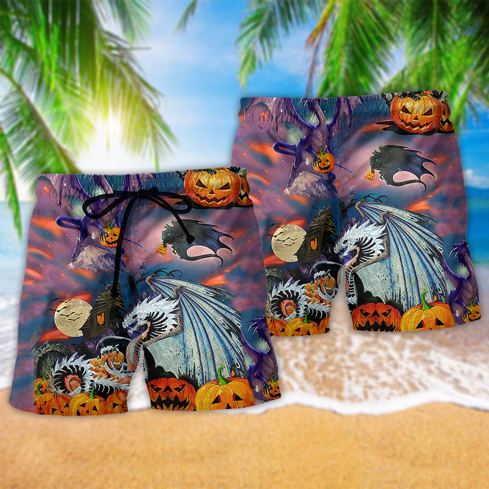 Dragon And Halloween Scaredy - Beach Short Reefox - Owls Matrix LTD