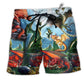 Beach Short / Adults / S Dragon Love Life Cool - Beach Short Reefox - Owls Matrix LTD