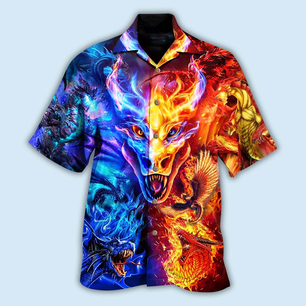 Dragon Fire And Water Love Life - Hawaiian Shirt - Reefox
