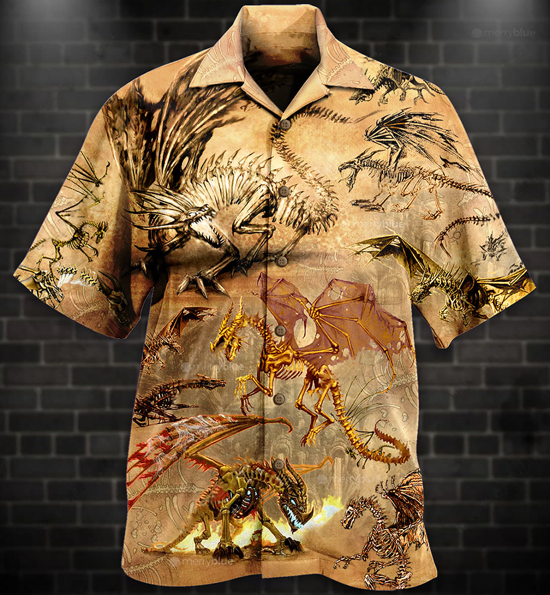 Dragon Skull Love Life Love Desert - Hawaiian Shirt - Reefox
