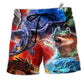 Beach Short / Adults / S Dragon Wolf Love Life - Beach Short Reefox - Owls Matrix LTD
